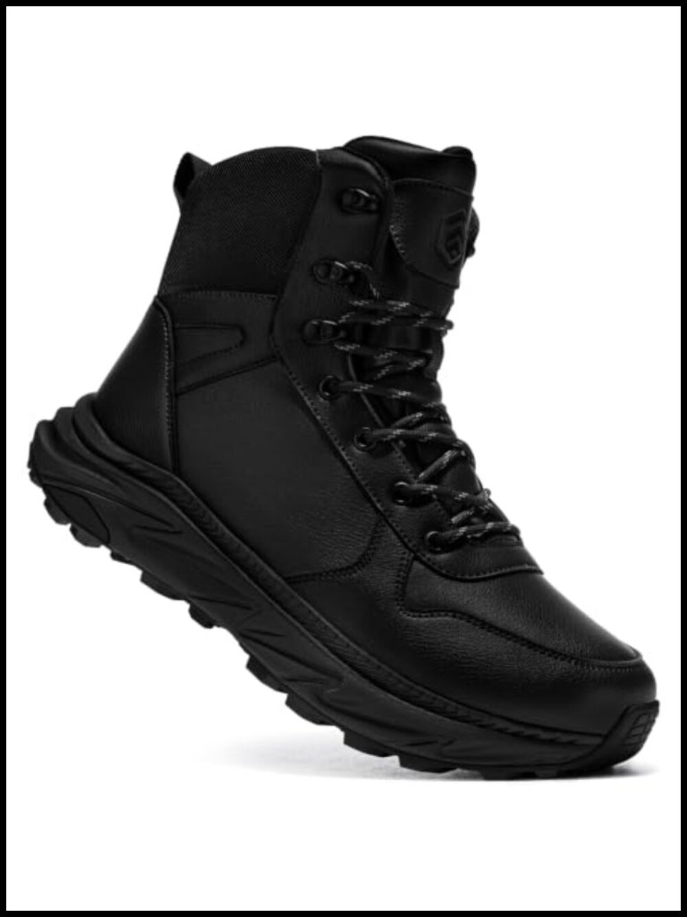 Mens Work Boots Non Slip Resistant Leather Side Zip Waterproof Chef Hiking